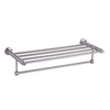 Stainless Steel Satin Towel Shelf with Rail